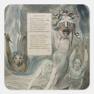 Ode to Adversity, from 'The Poems of Thomas Grey', Square Sticker