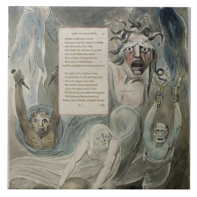 Ode to Adversity, from 'The Poems of Thomas Grey', Tile (Front)