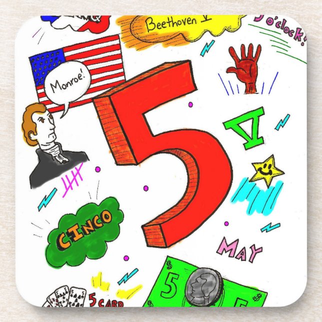 Ode to Five Coasters - Set of 6 (Front)