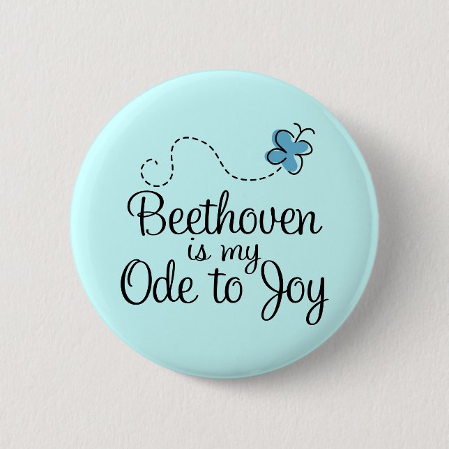 Ode To Joy Beethoven Button (Front)