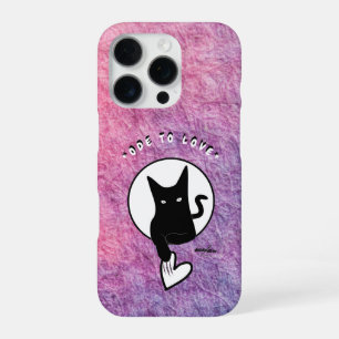 Ode to Love Cat Phone Cases by Adiela Akoo