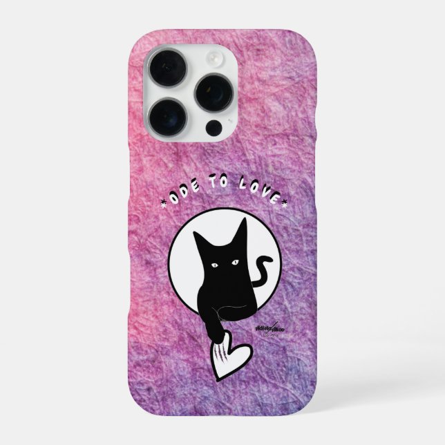 Ode to Love Cat Phone Cases by Adiela Akoo (Back)