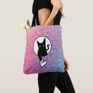 Ode to Love Cat Tote by Adiela Akoo Bag