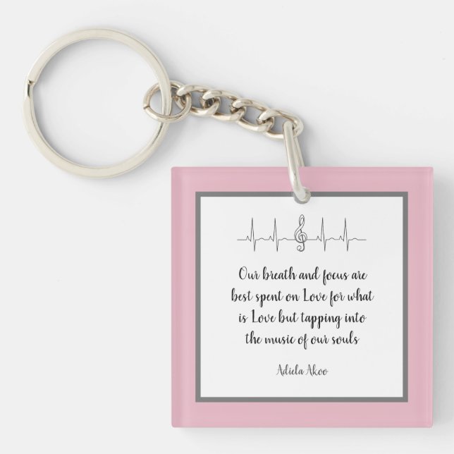 Ode to Love Keychain by Poet Adiela Akoo (Front)