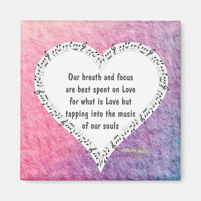 Ode to Love Magnet par la poète Adiela Akoo (Devant)