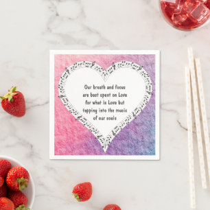 Ode to Love Paper Napkins by Poet Adiela Akoo