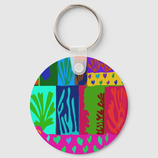 Ode to Matisse Collage Keychain (Front)
