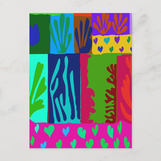 Ode to Matisse Collage Postcard (Front)