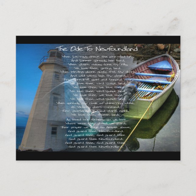 Ode to Newfoundland Postcard (Front)