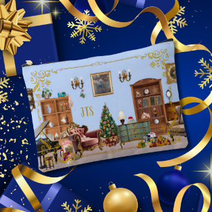 Ode to Nutcracker Ballet Blue Large Accessory Bag