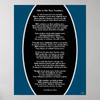 Ode to Our Dear Teachers Poem Poster HAMbyWG