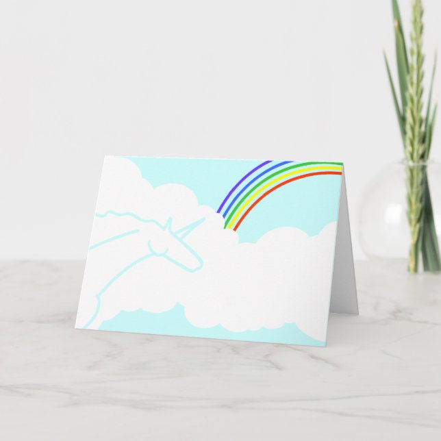 Ode to the '70s Rainbows & Unicorns Birthday Card (Front)