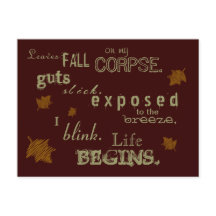 Ode to the Autumn Dead Postcard