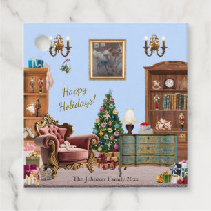 Ode to The Nutcracker Ballet Blue Favour Tags