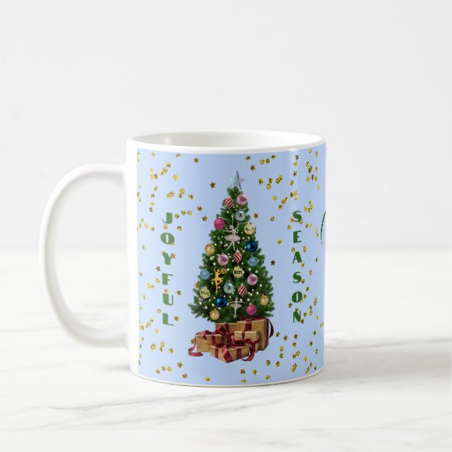 Ode to The Nutcracker Ballet Blue Tree Coffee Mug (Left)