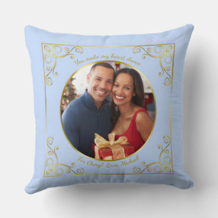 Ode to The Nutcracker Photo Blue Throw Pillow