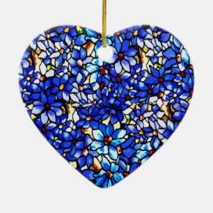 Ode to Tiffany Clematis Ceramic Ornament