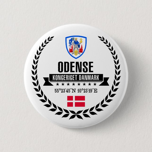 Odense 2 Inch Round Button (Front)