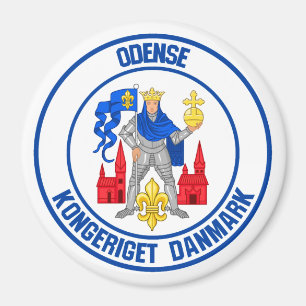 Odense Round Emblem Magnet