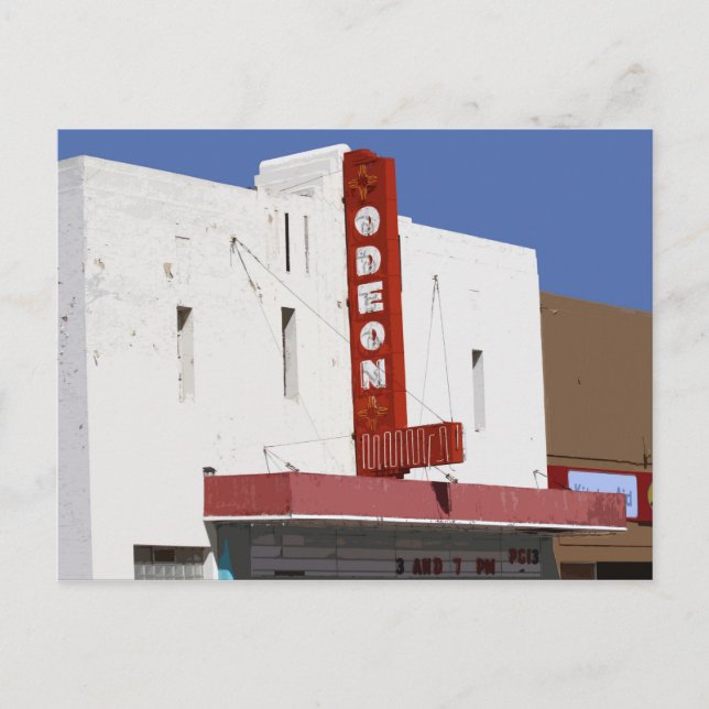 Odeon Theatre, Tucumcari, New Mexico Postcard (Front)