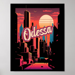 Odessa Retro Ukraine Vintage Odessite Traveling Tr Poster