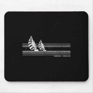 Odessa Ukraine Vintage Sailing 70s Nautical Sailbo Mouse Pad