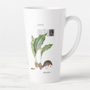 Odfish Shellfish Latte Mug, White Ceramic Tall Mug
