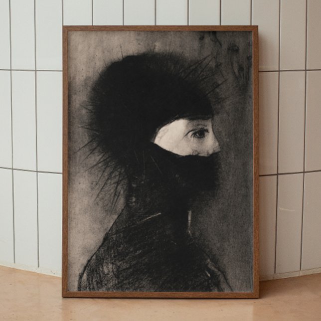 Odilon Redon. Armor. Dark woman face. Symbolism Poster (Creator Uploaded)