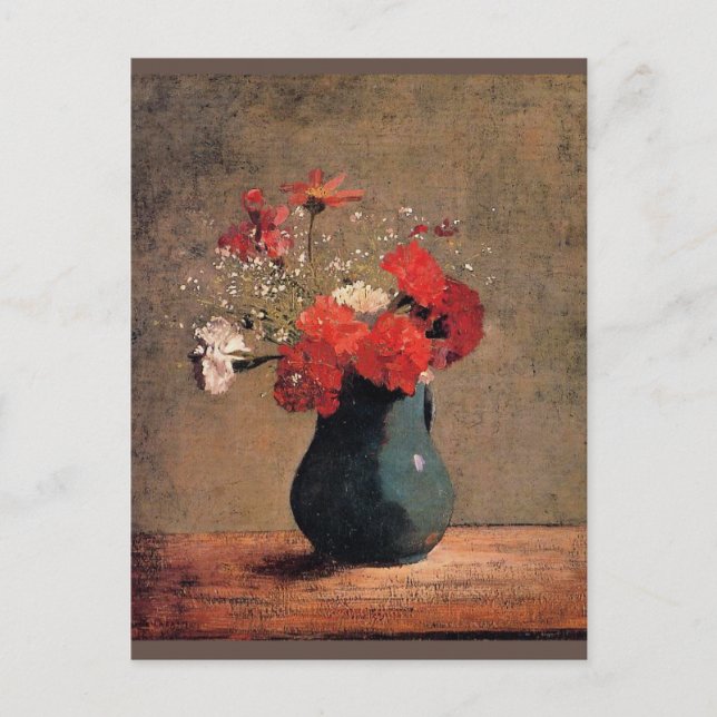 Odilon Redon - Carnations and Baby's Breath, Postcard (Front)