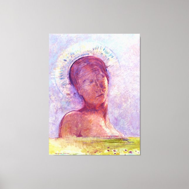 Odilon Redon, closed eyes 1889 Canvas Print (Front)