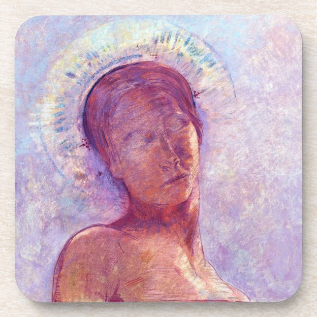 Odilon Redon, closed eyes 1889 Coaster (Front)