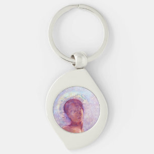 Odilon Redon, closed eyes 1889 Keychain