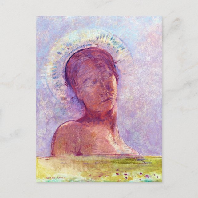 Odilon Redon, closed eyes 1889 Postcard (Front)