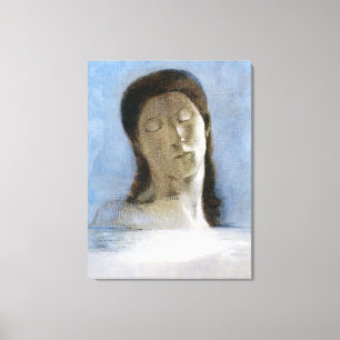 Odilon Redon, closed eyes 1890 Canvas Print