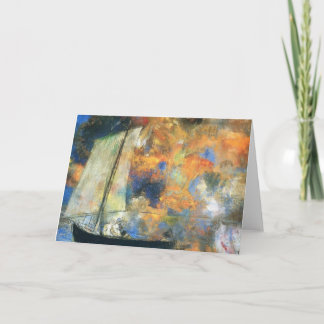 Odilon Redon- Flower Clouds Card