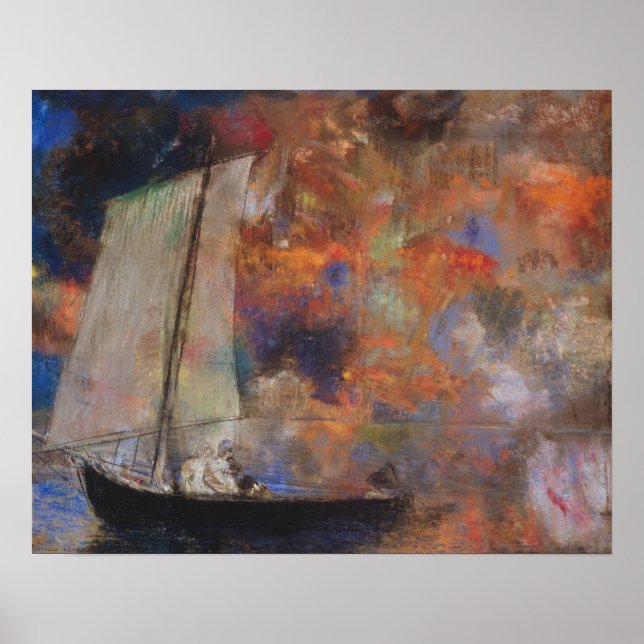 Odilon Redon , Flower Clouds , Painting  Poster (Front)