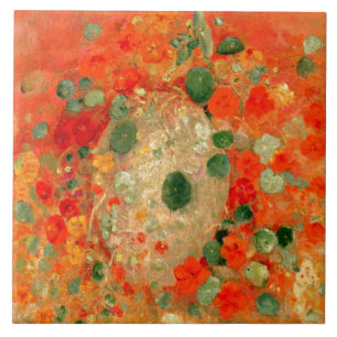 Odilon Redon - Nasturtiums Tile