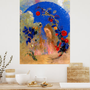 Odilon Redon - Profile beneath an Arch Poster