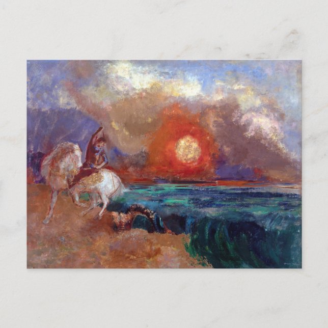 Odilon Redon Saint George and the Dragon Postcard (Front)