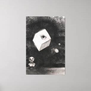 Odilon Redon, The cube, 1880 Canvas Print