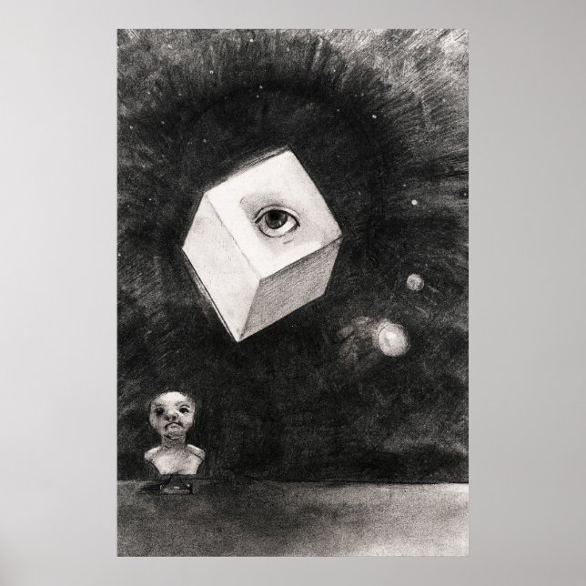 Odilon Redon, The cube, 1880  Poster (Front)