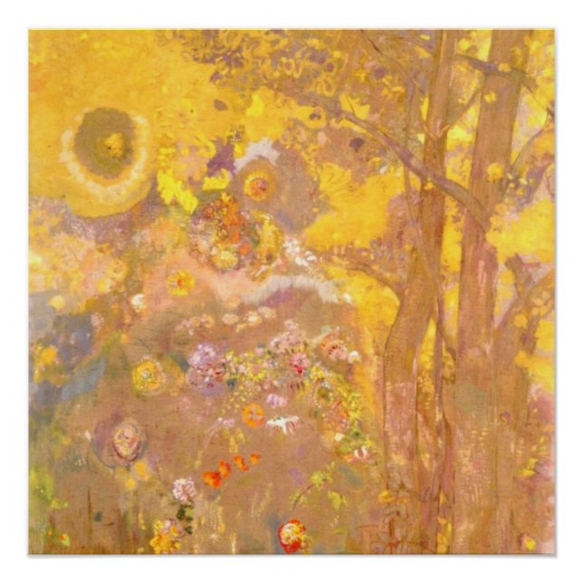 Odilon Redon - Tree on Yellow Background Poster (Front)