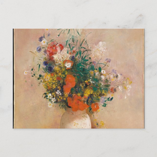 Odilon Redon - Vase Of Flowers Holiday Postcard (Front)