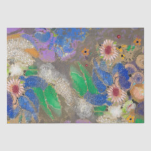 Odilon Redon's abstract flower background. Tissue Paper