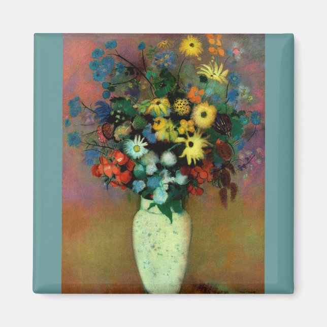 Odilon Redon's Vase with Flowers (1914) Magnet (Front)