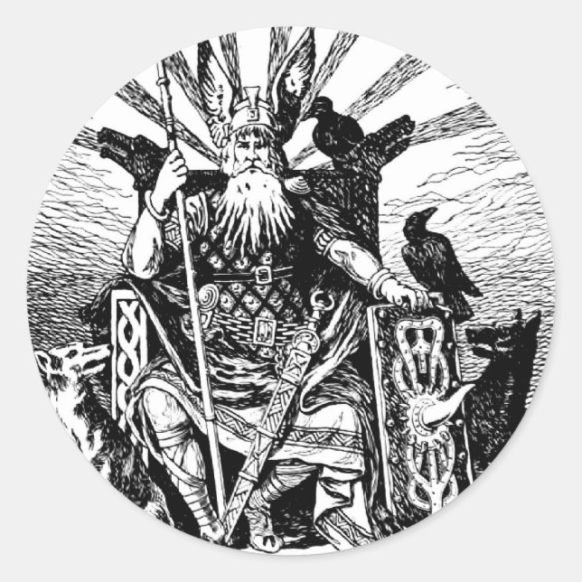 odin-14 classic round sticker (Front)