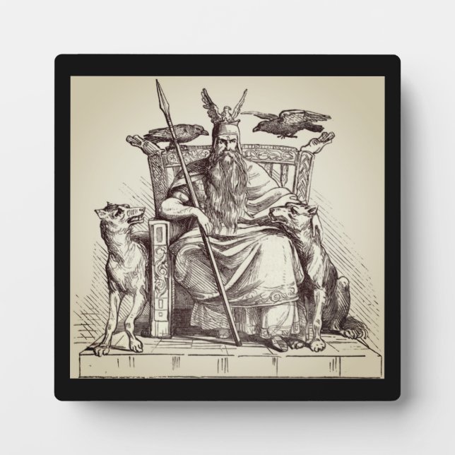 Odin All Father Norse God Viking Altar Plaque (Front)