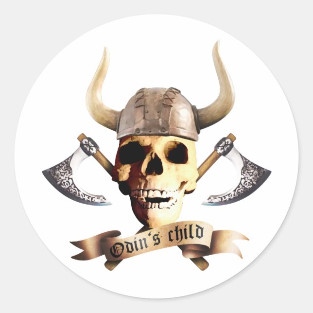 Odin Axe Classic Round Sticker (Front)