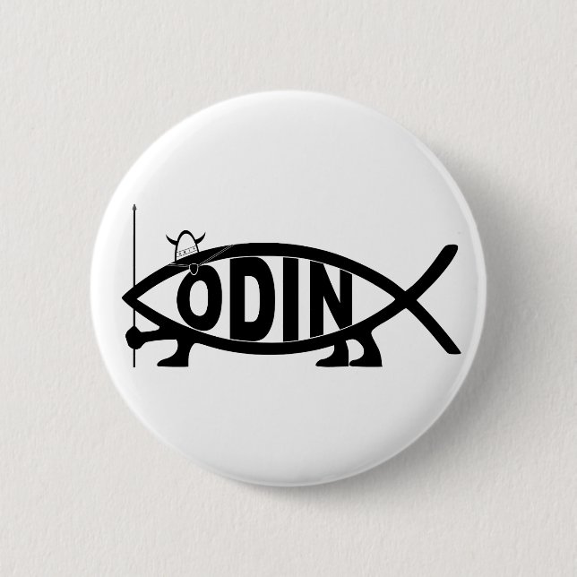 Odin Fish 2 Inch Round Button (Front)