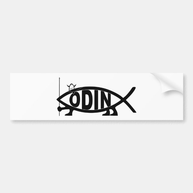 Odin Fish Bumper Sticker (Front)